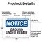 Signmission Ground Under Repair, 14 in W x Rectangle, Aluminum OS-2PACK-NS-A-1014-L-13166 - alternate 4
